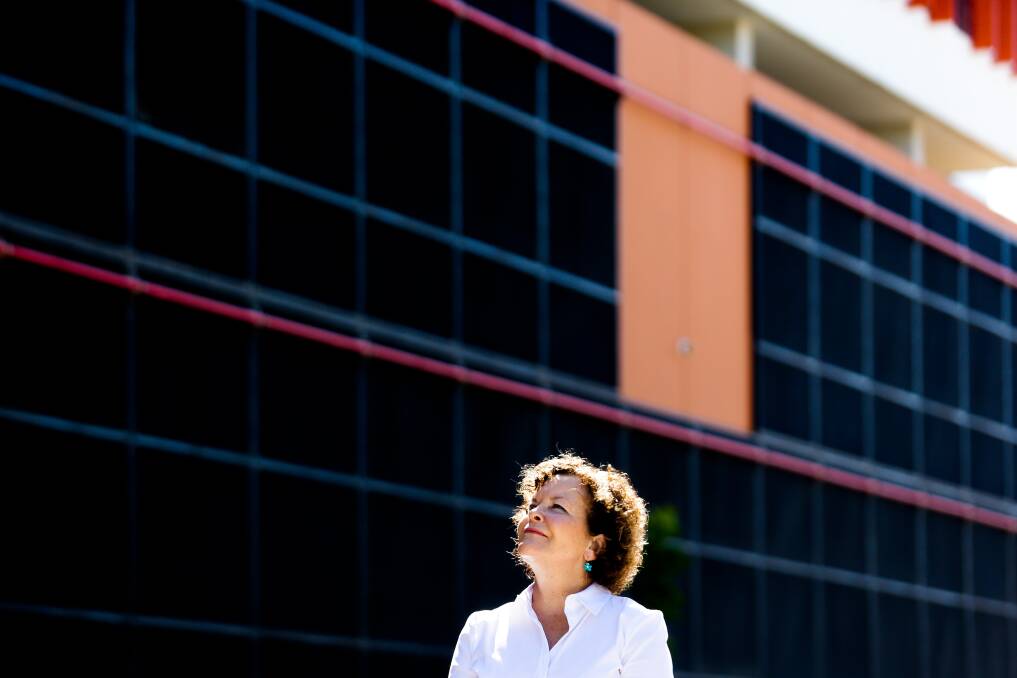 LOOKING UP: Nelson Bay's Tracey Brown said the careers of her adult children inspired her to get back into her former career as a financial planner, after a ten year hiatus. Picture: Jonathan Carroll 