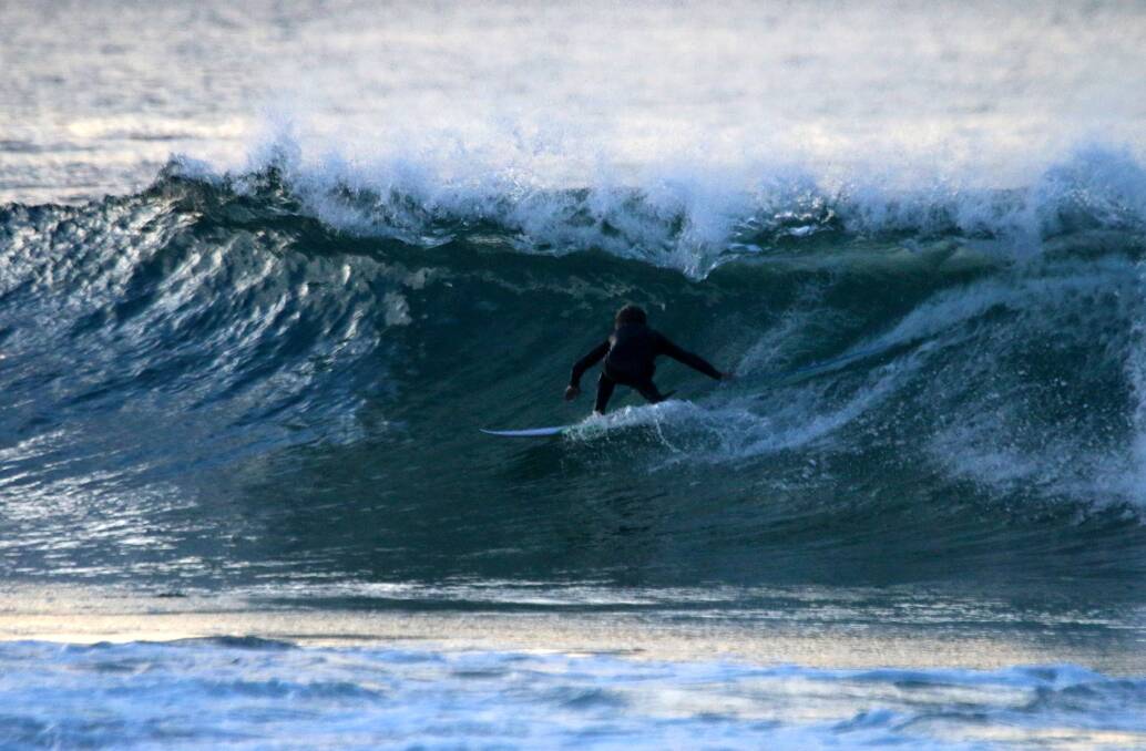 THE BAR: Ocean Lancaster at south Bar Beach. Picture: Dave Anderson