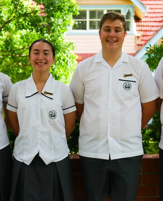 School captains Meg Arnold and Perry McIntyre were also names Top Achievers in Course in this year's HSC