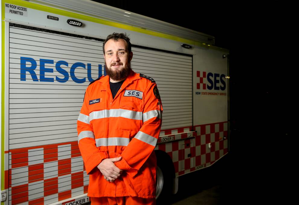 ON CALL: Port Stephens SES unit commander David Douglas is just 27 and has filled the volunteer position for two years. Picture: Marina Neil 