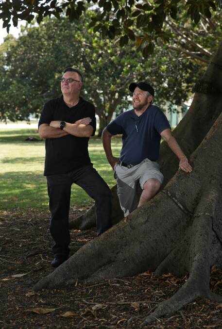 SUPPORT: West Wallsend's Daryl Park and Georgetown's Wez Saunders run a support group for transgender boys and their parents. Picture: Simone de Peak 
