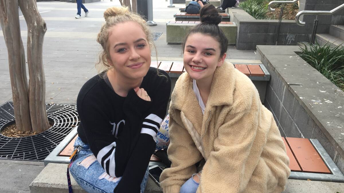 ENVIRONMENTAL CONCERNS: Bree Jack (right), 19, said she was most passionate about the environment and school funding, concerns shared be her friend Sarah Bull who is not yet voting age. Picture: Phoebe Moloney