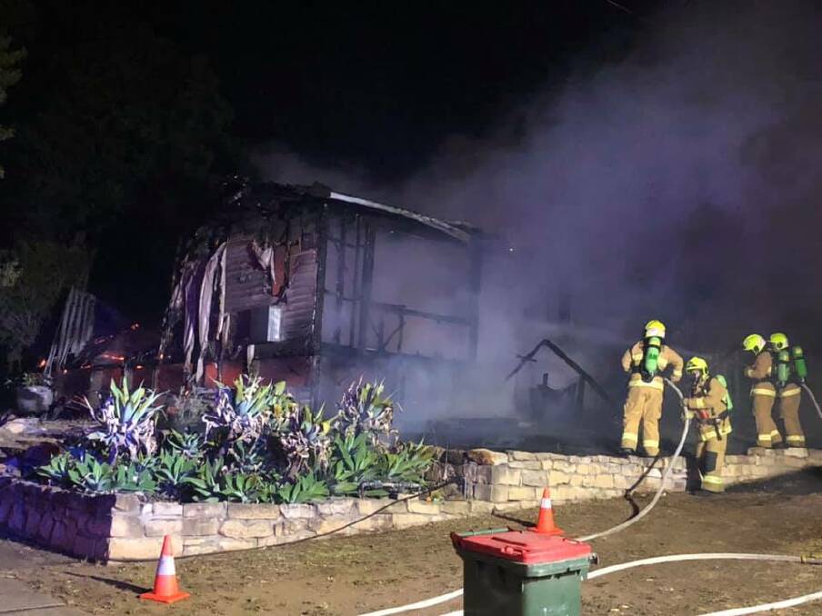 The Muswellbrook home following the blaze overnight. Picture: Fire and Rescue NSW Muswellbrook