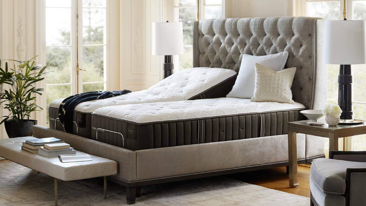 Good looking: The latest adjustable beds feature stylish design allowing them to blend in with any bedroom decor. 