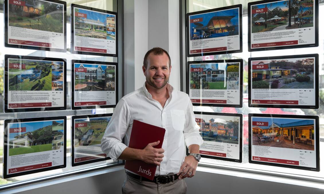 Cain Beckett, from Jurds real estate agency, in Cessnock. Picture: Marina Neil