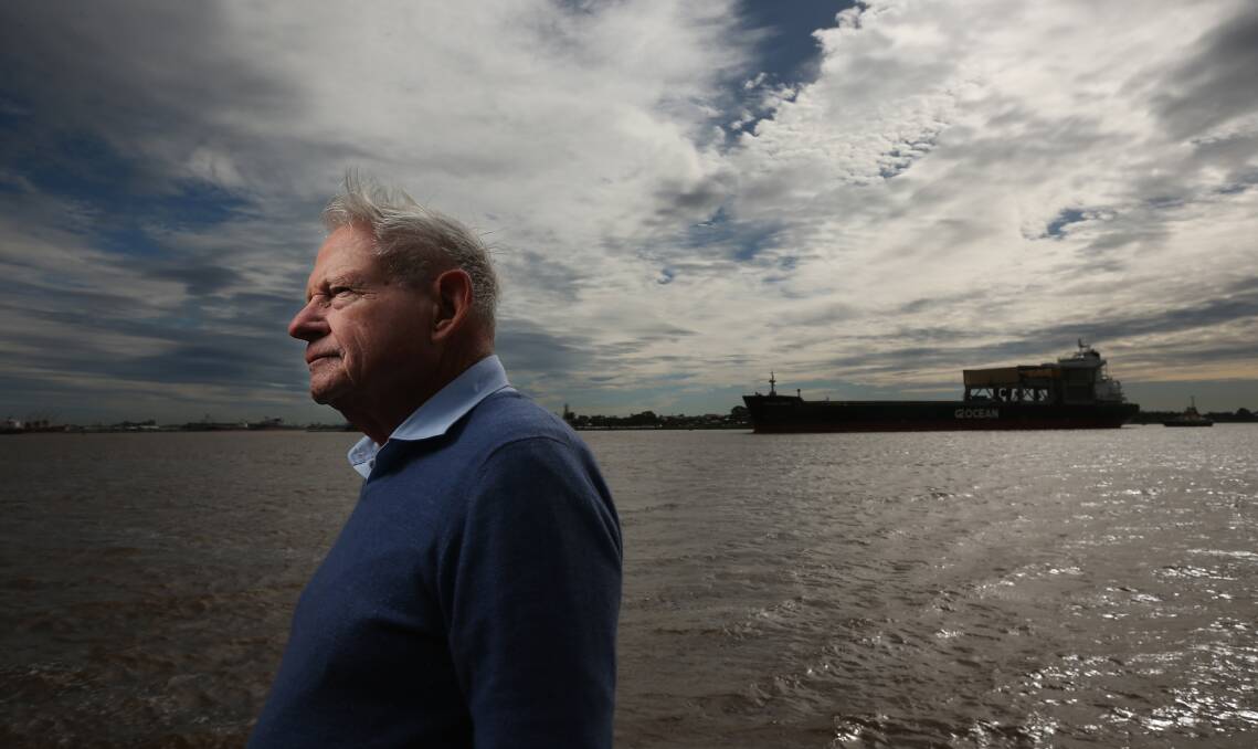 Captain Iain Steverson, a retired Marine Superintendent of BHP Transport and maritime historian, by the harbour. Picture: Simone De Peak 