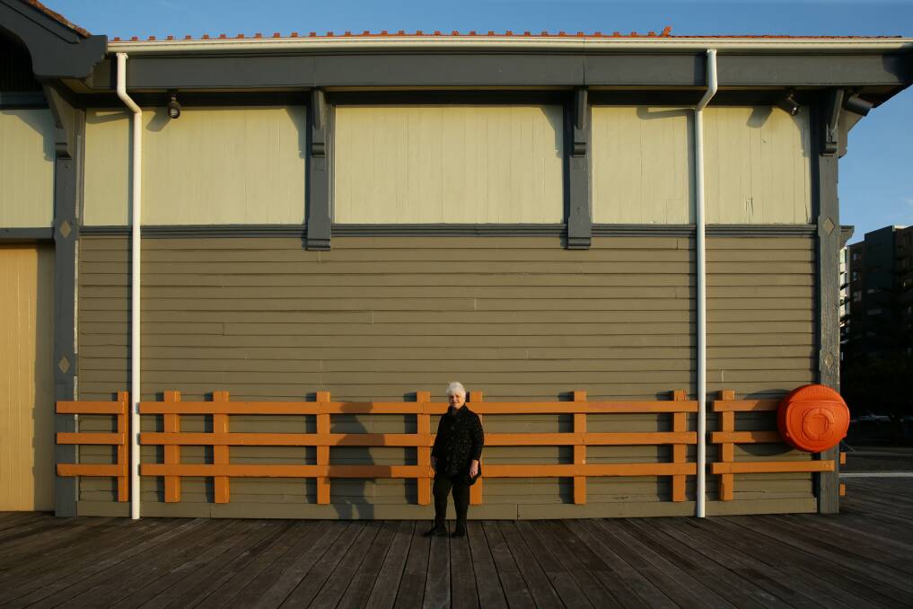 Halina Paczynski stands outside the historic Lee Wharf shed. Picture: Jonathan Carroll 