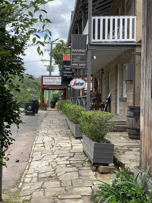 QUIET: The main street of Wollombi, with no tourists in sight, as some businesses shut their doors and visitors stay away due to the coronavirus pandemic. Picture: Courtesy, David Allwood 
