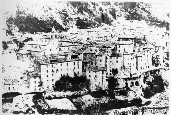 Lettopalena, before the village was all but destroyed during the Second World War. Picture: Courtesy, Dr Judith Galvin