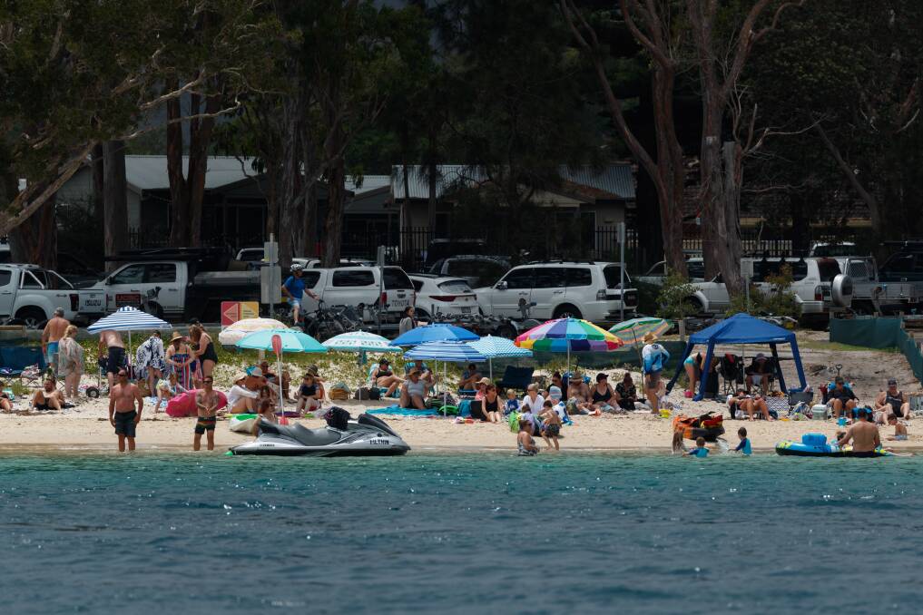 Summer crowds at Port Stephens. Picture: Max Mason-Hubers 