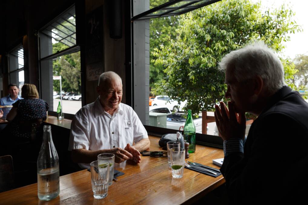 Rob Hadley at lunch with Scott Bevan at Parry St Garage. Picture: Max Mason-Hubers