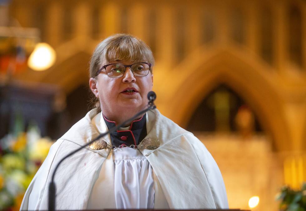 The Very Reverend Katherine Bowyer in Christ Church Cathedral. Picture: Marina Neil