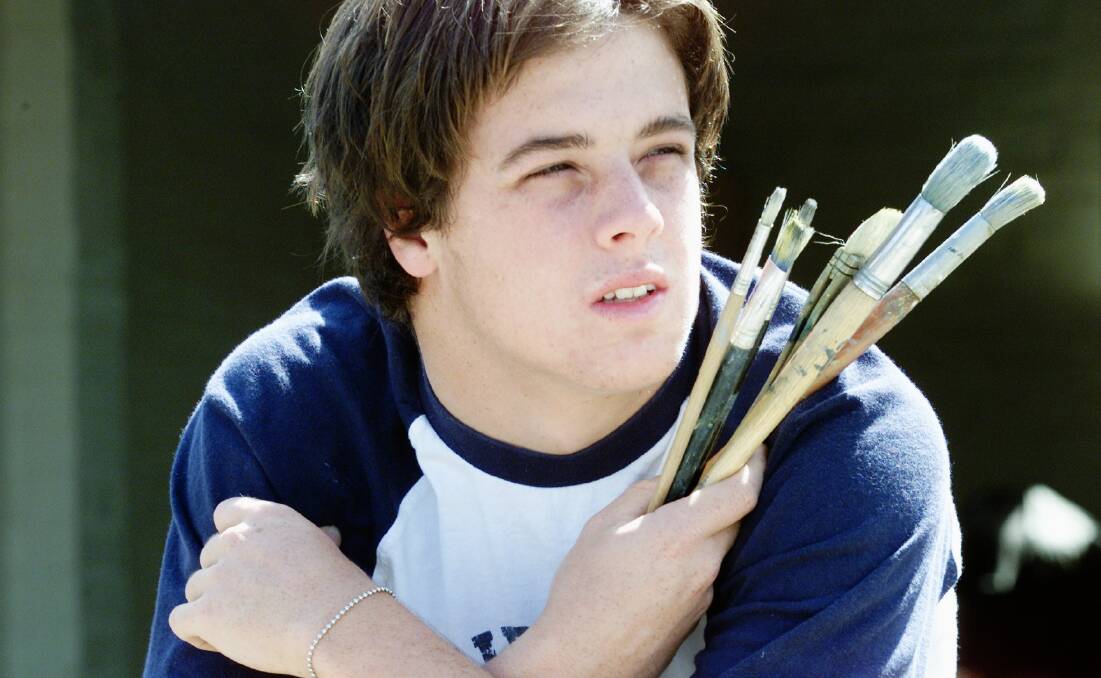 BRUSHING UP: A teenage James Drinkwater, photographed in 2000. 