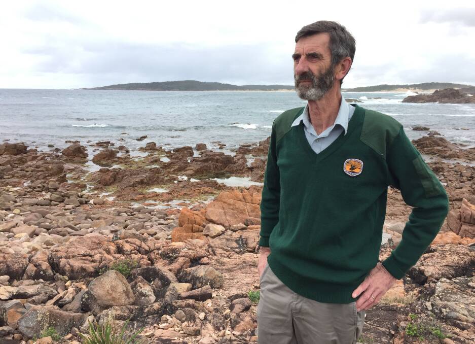 NPWS area manager Andrew Bond at Big Rocky, Port Stephens. 