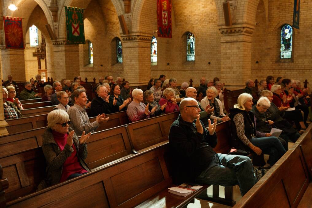 Audience members at the "Vive La France!" concert, performed by organist Peter Guy as part of the 2019 Newcastle Music Festival. Picture: Max Mason-Hubers 
