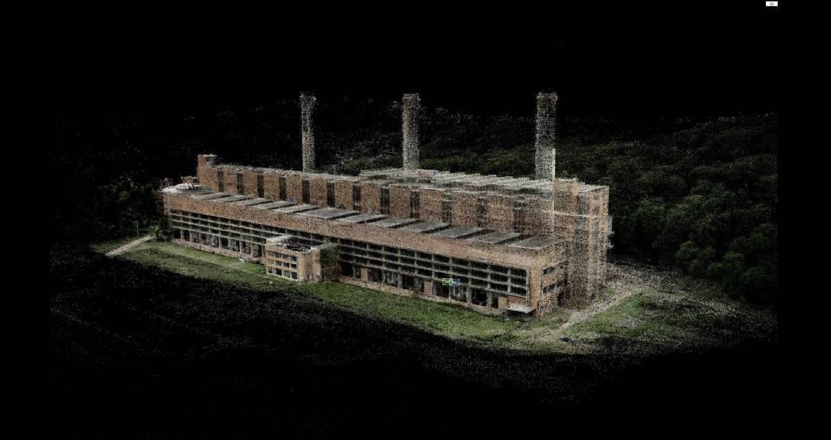 Drone photogrammetry of the former Wangi Power Station. Picture: Courtesy, Andrew Clarkson