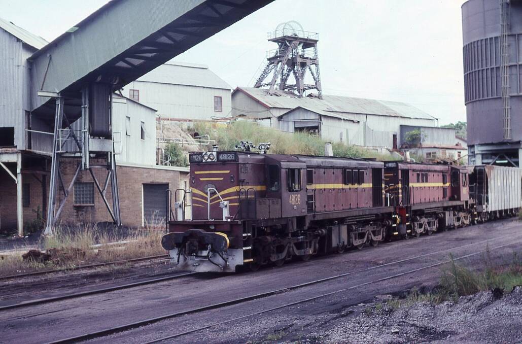 A train at Burwood Colliery in 1982. Picture: Courtesy, Ed Tonks 