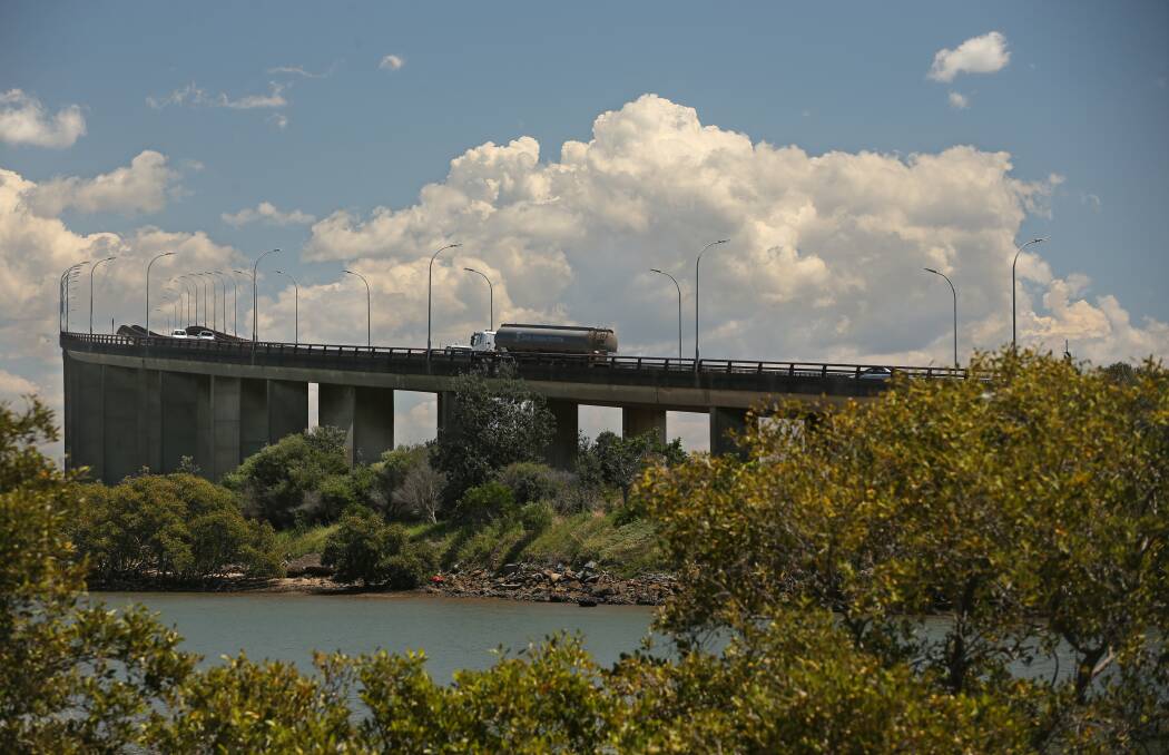 The Stockton Bridge carries about 19,000 vehicles a day. Picture: Simone De Peak
