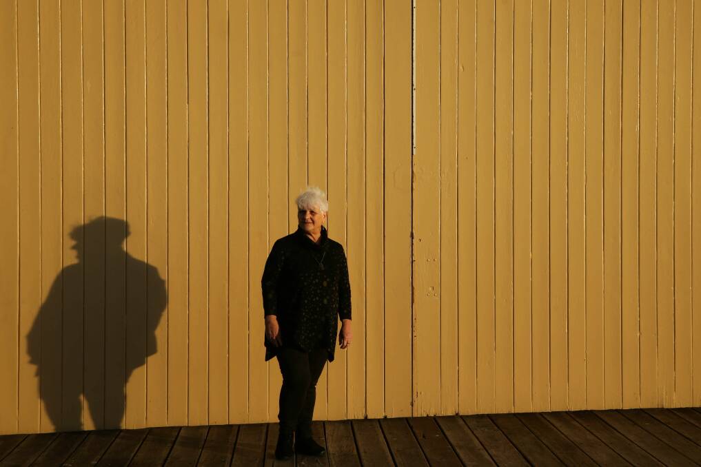 Halina Paczynski stands outside the historic Lee Wharf shed. Picture: Jonathan Carroll 