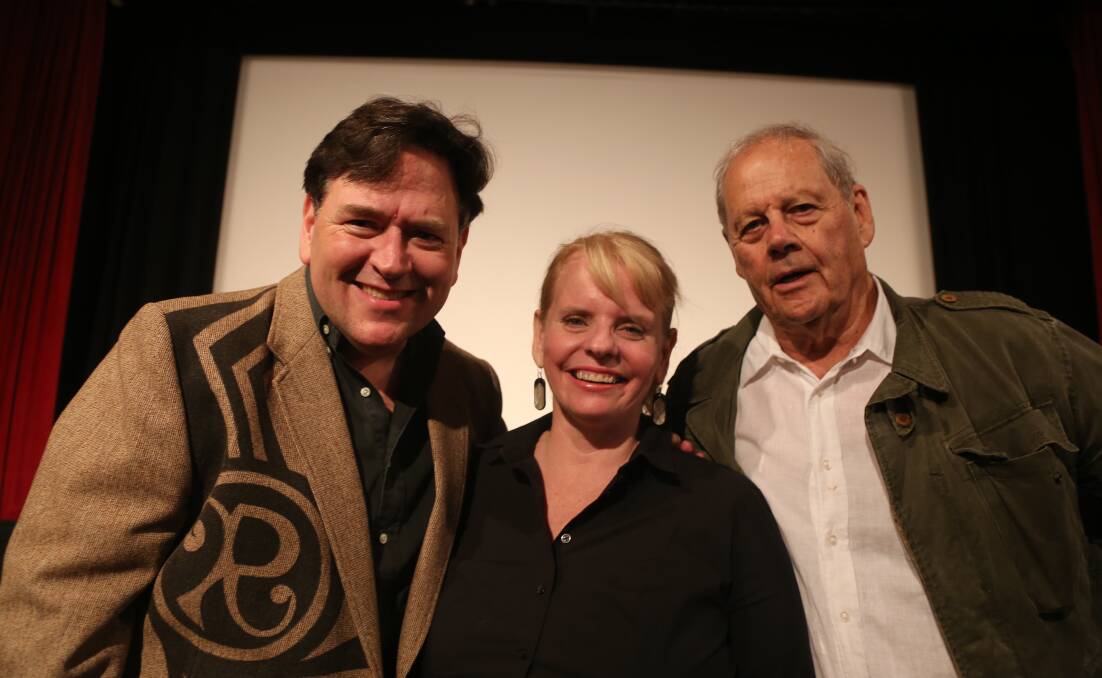 George Merryman and Jo Smith with film director Bruce Beresford at the Regal Cinema. Picture courtesy Andy MacLean