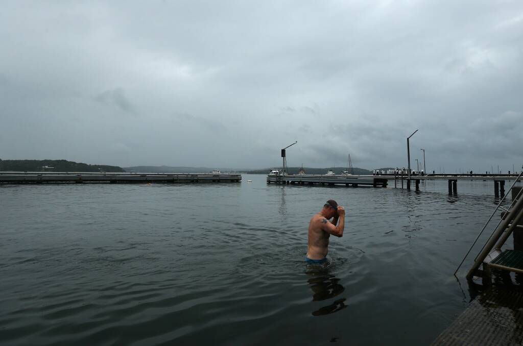 Swimmer at Toronto baths. Picture: Jonathan Carroll