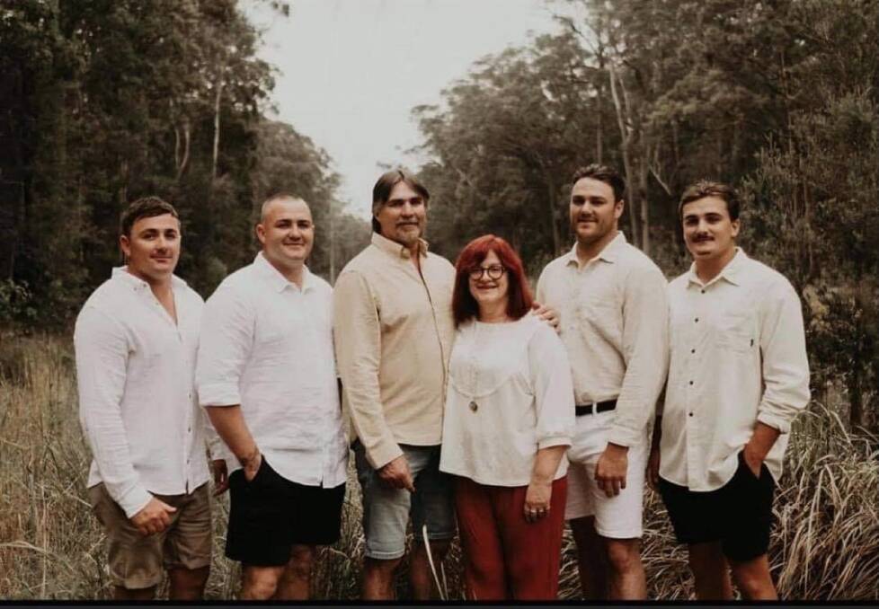 Ben Langdon, second from left, with his brothers and parents. Picture: Courtesy, Langdon Family 