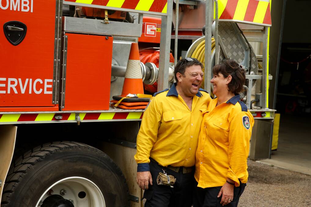 Married couple and Wollombi Volunteer Bush Fire Brigade members Paul and Wendy Spiteri. Picture: Jonathan Carroll 