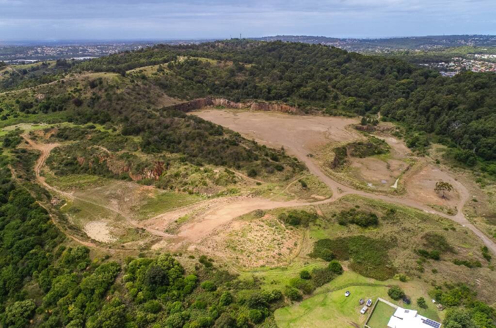 FUTURE HOMES: The former quarries on the land for sale on Munibung Hill have been approved to be developed for housing lots. Picture: Supplied 