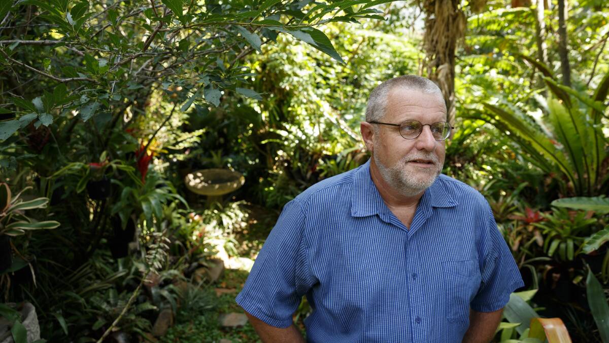 Healthy Growth: Peter Russ, a participant in SAMSN, a support group for male survivors of child sexual abuse, in his garden in Newcastle. Picture: Max Mason-Hubers  