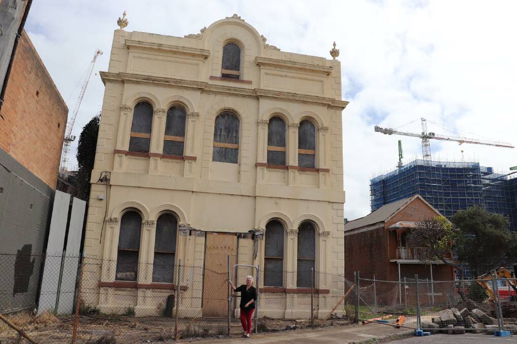 Councillor Carol Duncan outside the former Wickham School of Arts building. Picture: Supplied
