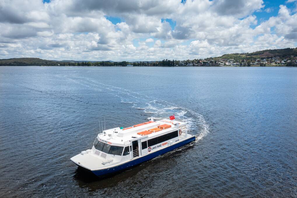 The Lake Mac Ferry near Cockle Bay. Picture: Neil Keene, Lake Macquarie City Council