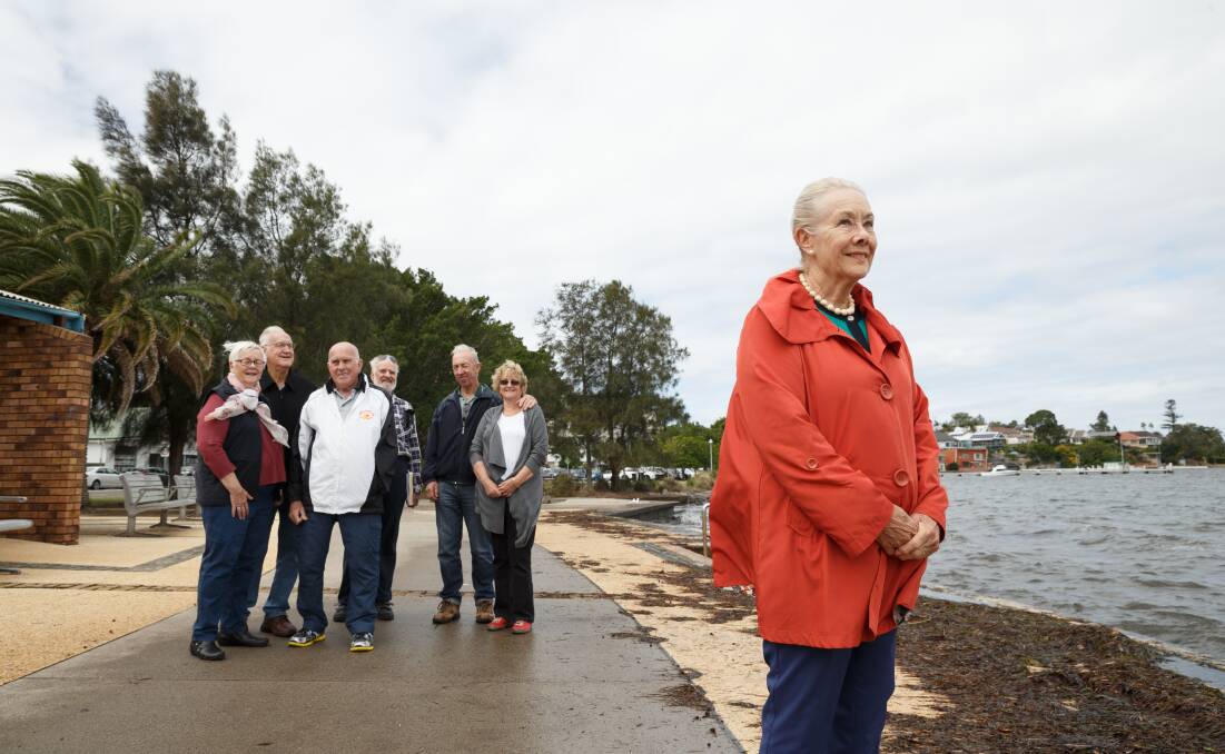 WIN: Robin Gordon and fellow Belmont residents, photographed in 2017, campaigned for redeveloped baths in part because of growing concerns about sharks in the lake.