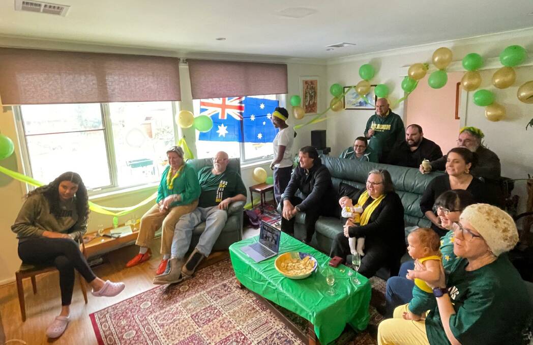 Family and friends of Spencer Turrin watch the race. Picture: Courtesy, Felicity Boate