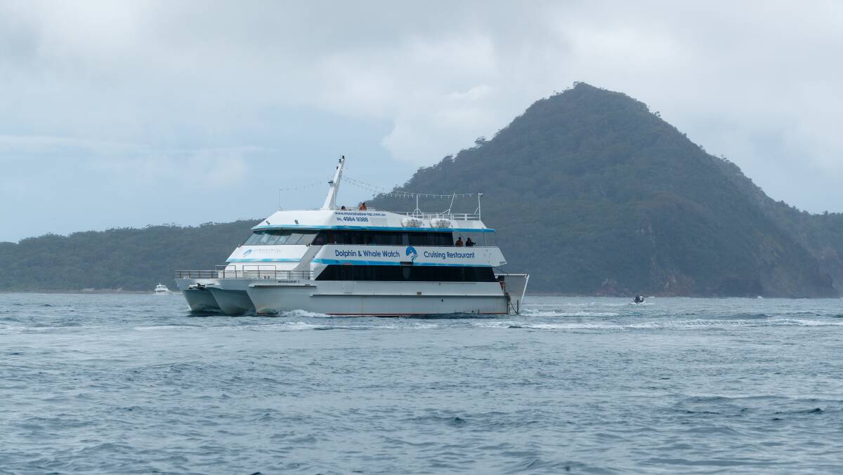 A cruise boat at Port Stephens. Picture: Max Mason-Hubers 