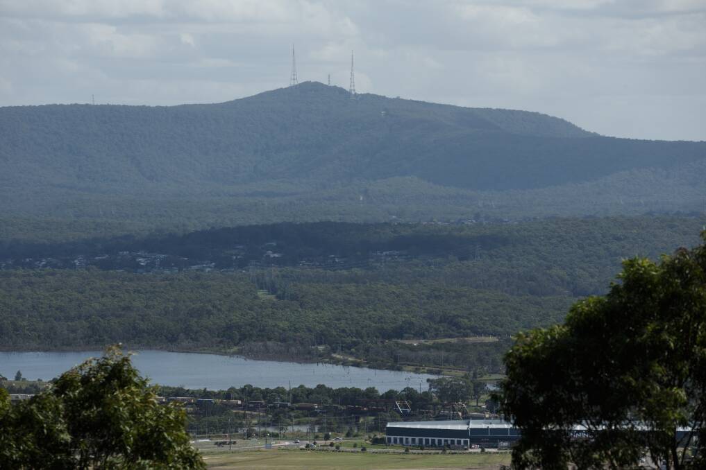 Boolaroo and, in the distance, Mount Sugarloaf, as seen from Munibung Hill. Picture: Max Mason-Hubers 