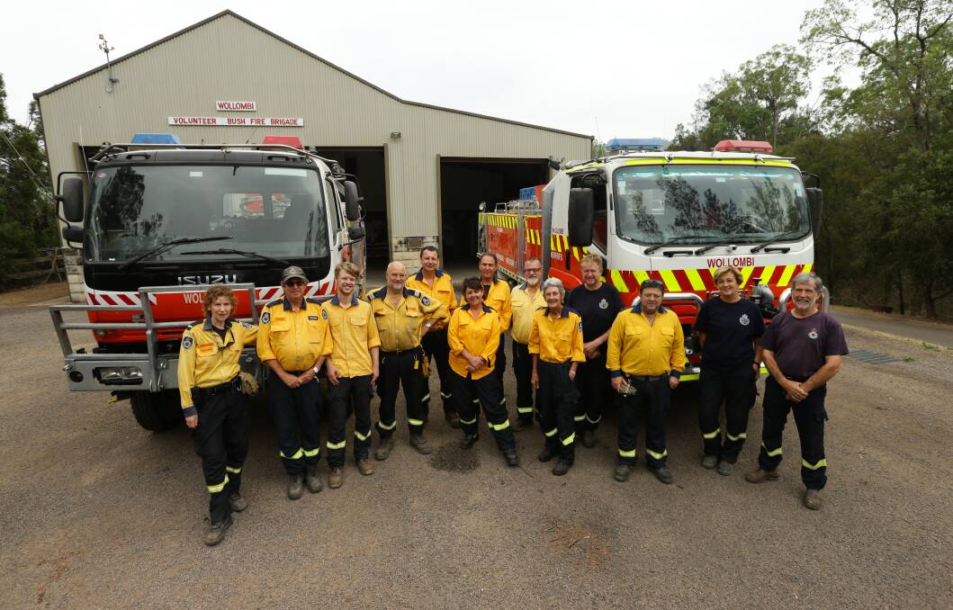 UNITED: Members of the Wollombi Volunteer Bush Fire Brigade outside their shed just off the village's main street. Pictures: Jonathan Carroll 