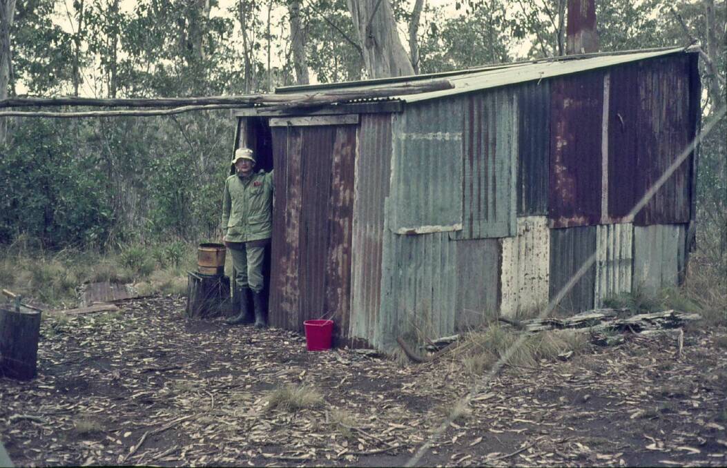 Early club member Donald Dunlop at the Brumlow hut. Picture: Courtesy, The Barrington Club
