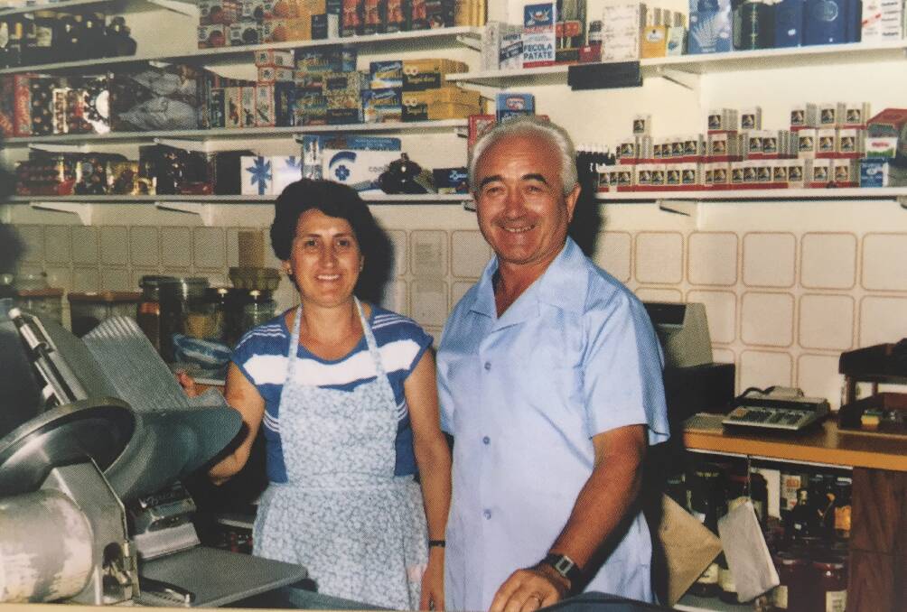 Pia and Tony D'Accione in their Hamilton delicatessen. Picture: Courtesy, Pia and Tony D'Accione 