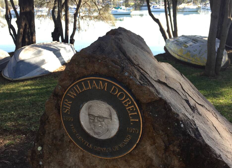 A plaque honouring William Dobell outside his home at Wangi Wangi. Picture: Scott Bevan