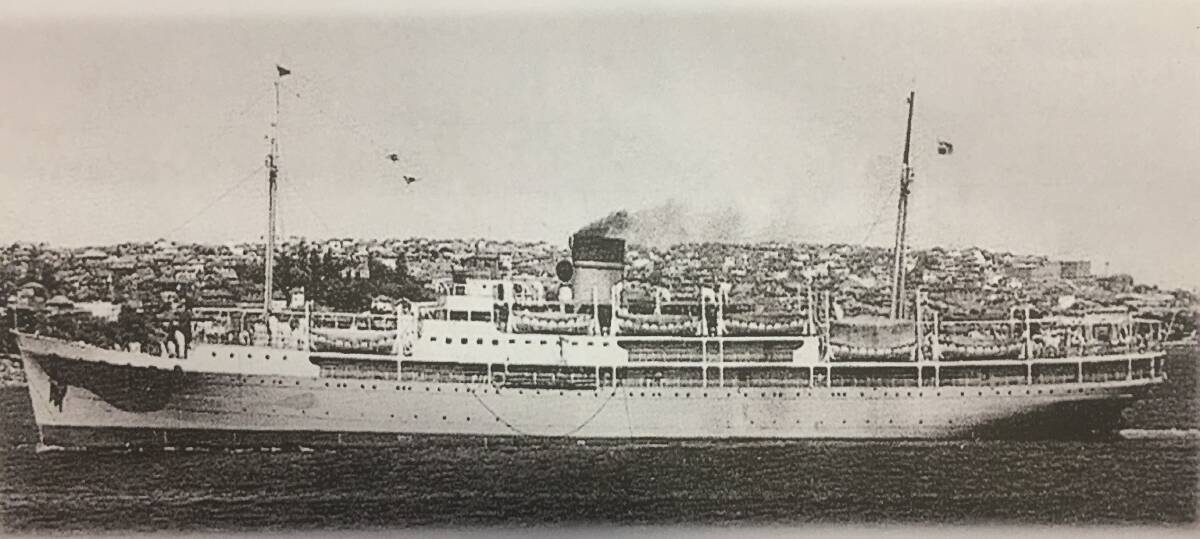 SS Roma, a migrant ship that arrived in Newcastle on December 18, 1950. Picture: Supplied