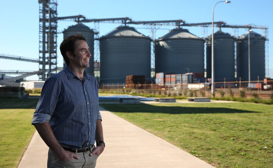SMILING: Jock Carter, co-CEO of Newcastle Agri Terminal, at Carrington. Picture: Simone De Peak 