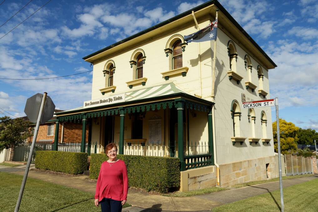 Historian and author Julie Keating outside the former post office in Lambton. Picture: Jonathan Carroll