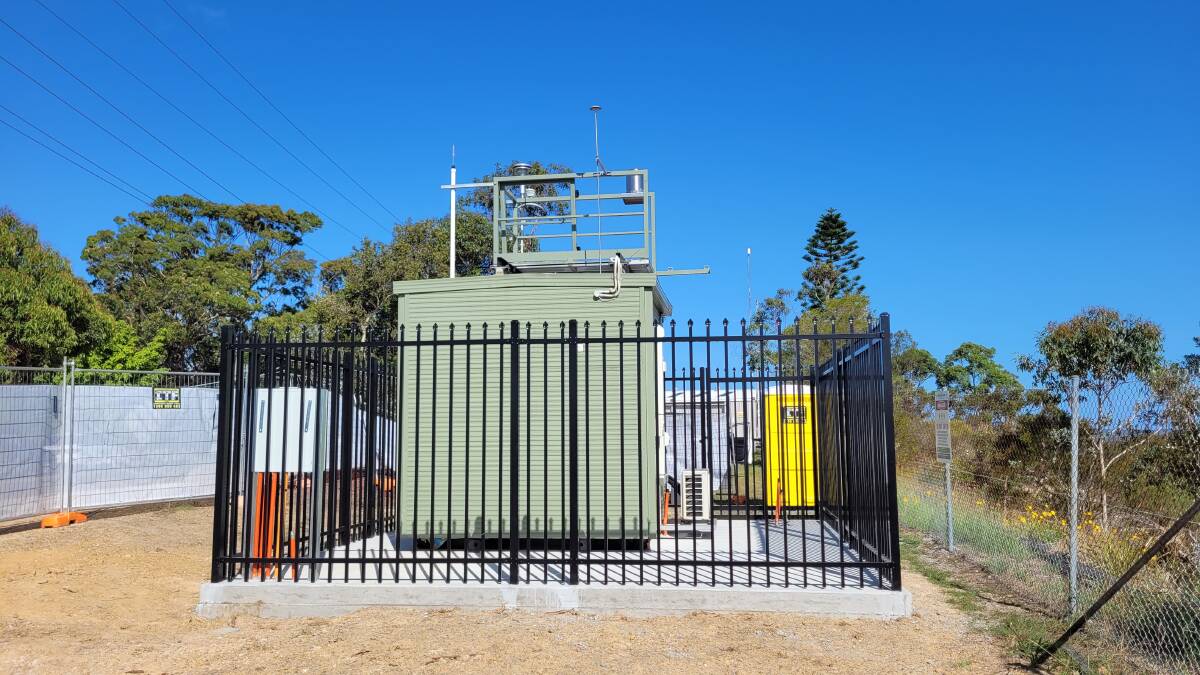 FRESH READING: The new air quality monitoring station in the south-west of Lake Macquarie. Picture: Supplied 
