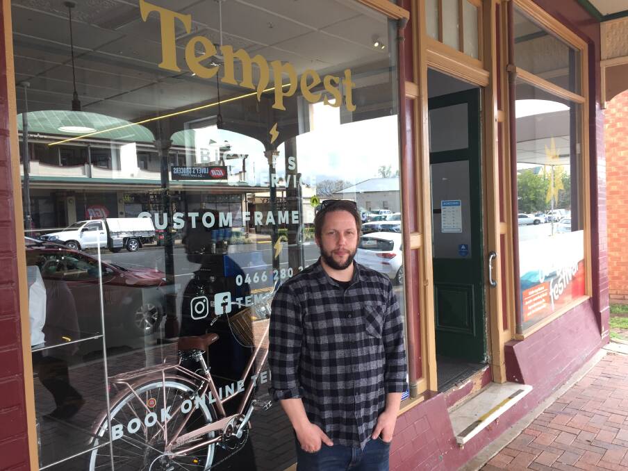 NEW BUSINESS: Rob Benson, owner of Tempest Bicycles in the main street.