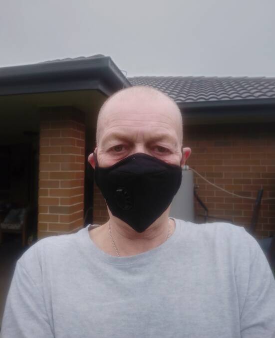 PROTECTION: Cancer patient Dave Sorensen at his Muswellbrook home. Picture: Supplied