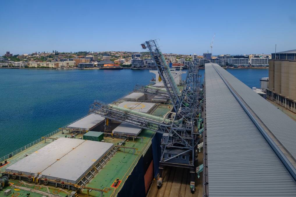 A ship being loaded at GrainCorp's Carrington facility. Picture: Supplied