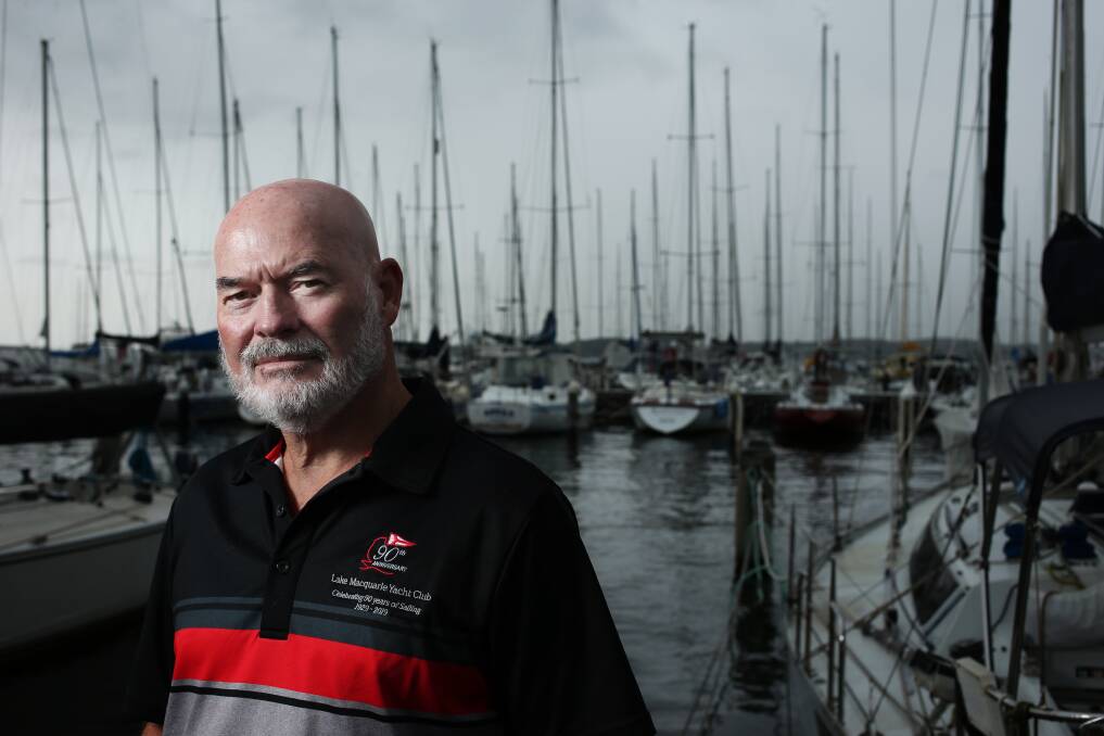 MAINTENANCE: Commodore of Lake Macquarie Yacht Club, Geoff Edman, says the channel needs regular dredging. 