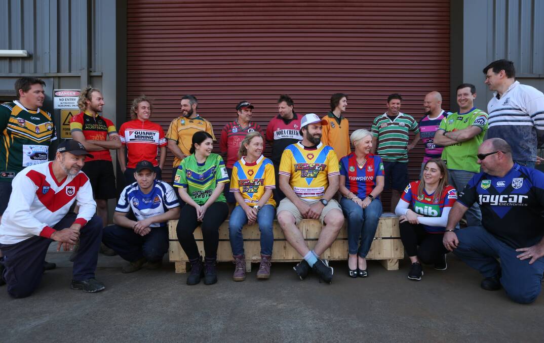 Quarry Mining staff members dressed to support Jersey Day. Picture: Simone De Peak
