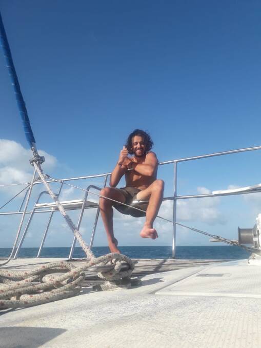 ADVENTURE: Colin Fuge sailing on the Caribbean Sea in a journey that turned out longer than planned because of COVID-19 restrictions and being turned away from ports. Picture: Courtesy, Colin Fuge