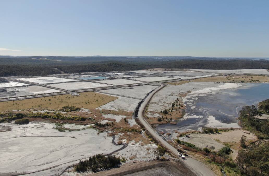 VAST: The coal ash dam near the Eraring power station. Picture: Courtesy, Hunter Community Environment Centre